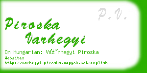 piroska varhegyi business card